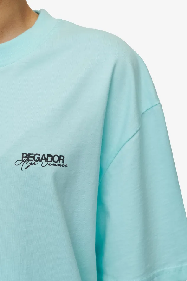 Women Pegador Tees Patino Oversized Tee Washed Sky Blue Women Pegador Tees Patino Oversized Tee Washed Sky Blue