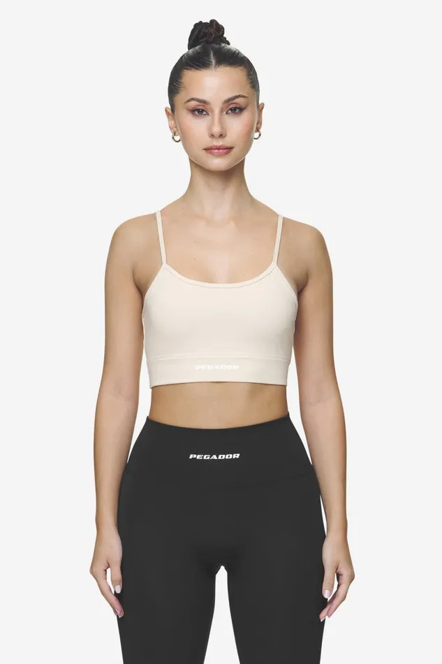 Women Pegador Tops Taja Sport Bra Coast Sand White