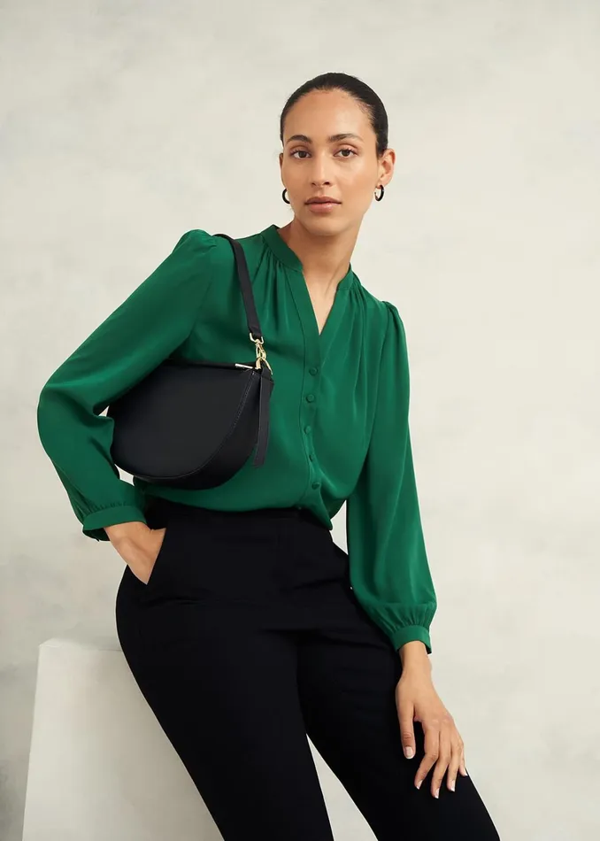 Women Peony Blouse Green Hobbs Tops