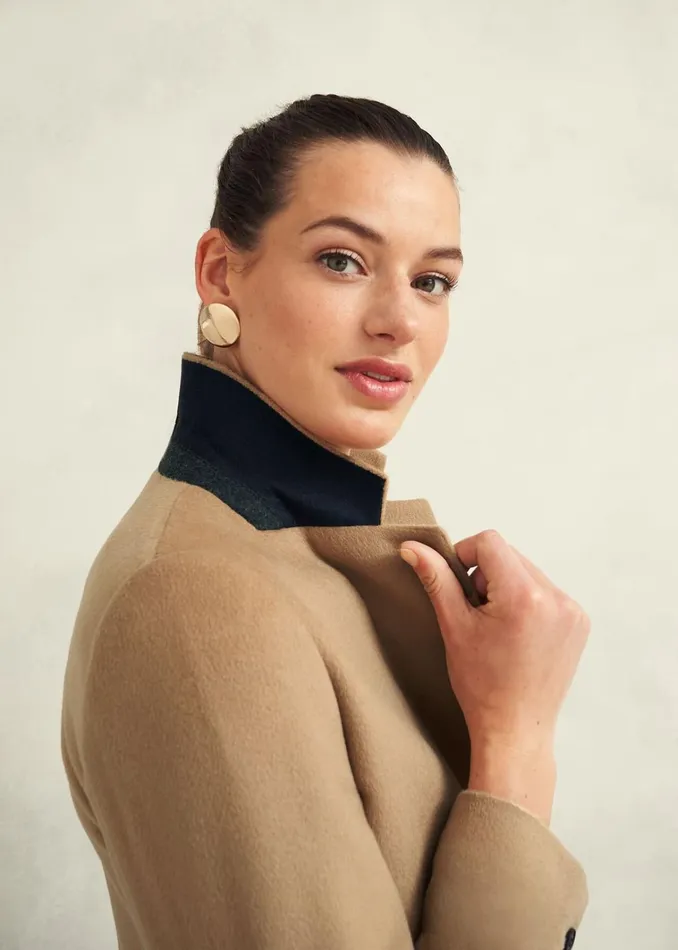 Women Petite Cavendish Wool Coat Hobbs Camel Hobbs Coats and Jackets