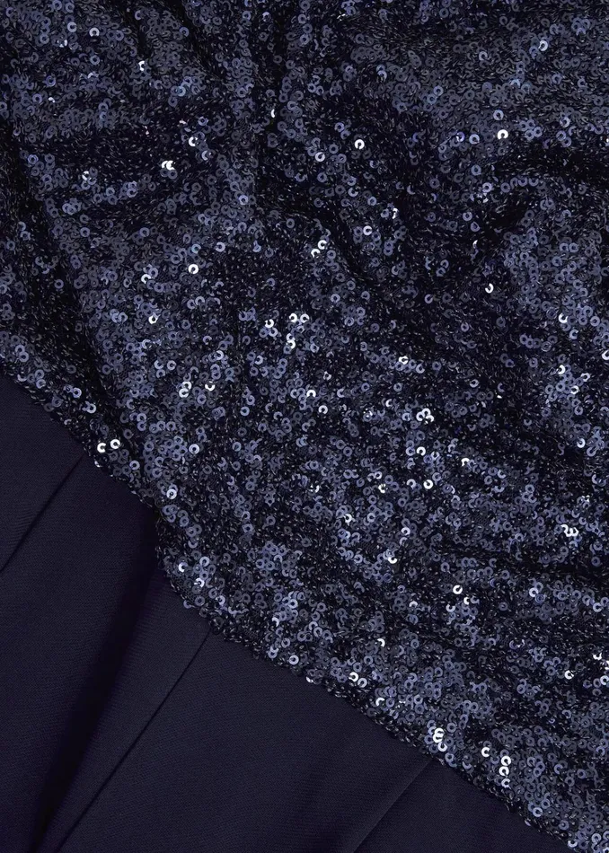 Women Petite Zuri Sequin Jumpsuit Midnight Navy Hobbs Dresses and Jumpsuits