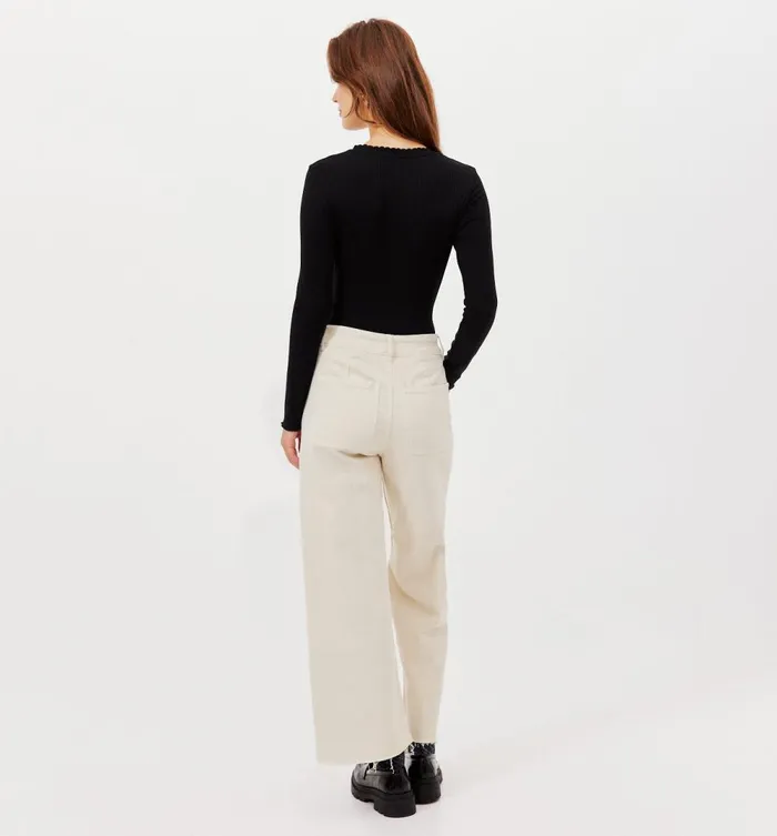 Women Plain Ribbed TShirt 8211 Black Promod Tops Women Plain Ribbed TShirt 8211 Black Promod Tops