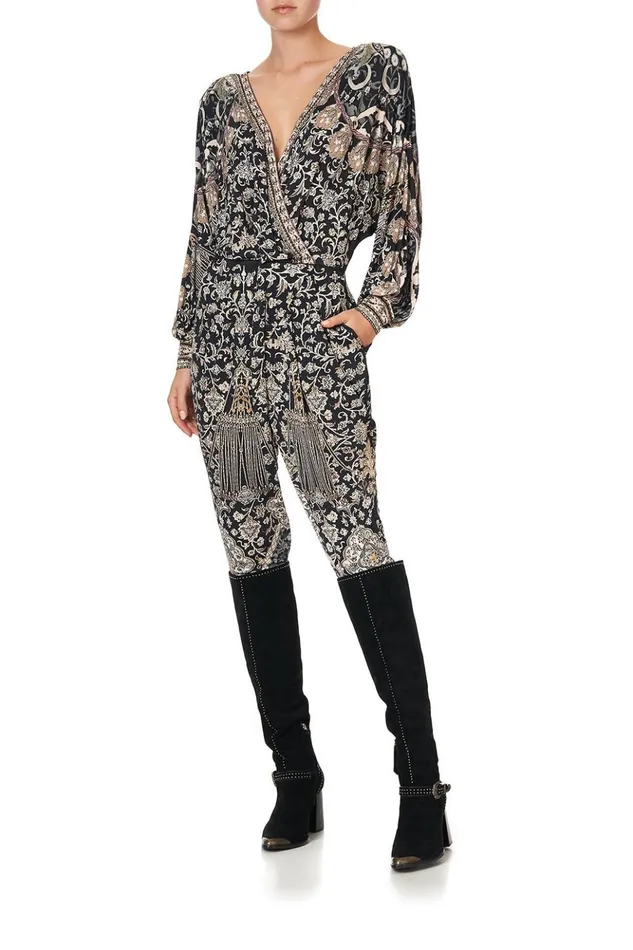Women Playsuits and Jumpsuits Camilla Jersey Twist Front Jumpsuit Dust Her Off