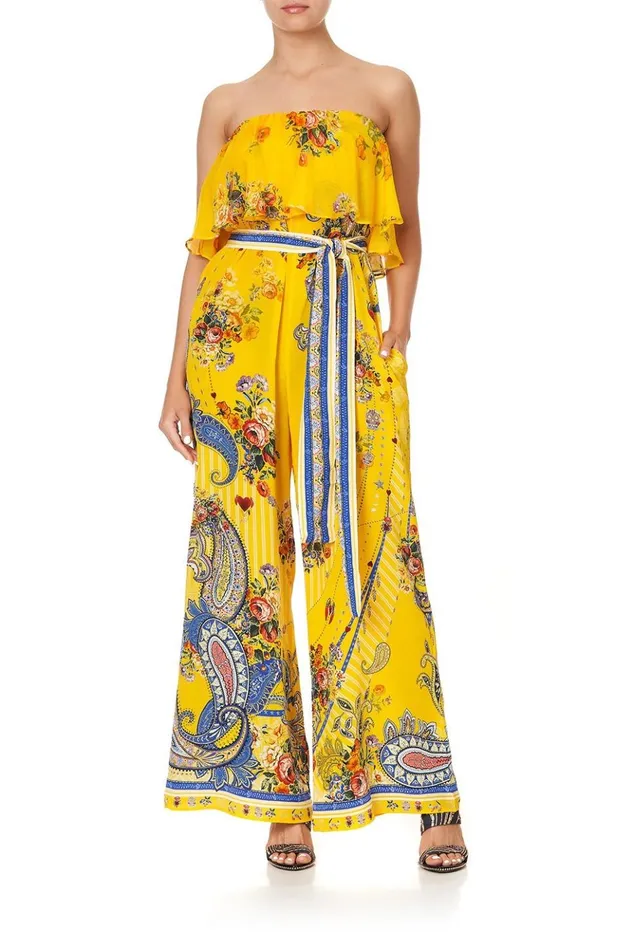 Women Playsuits and Jumpsuits Camilla Strapless Jumpsuit With Frill Own Muse