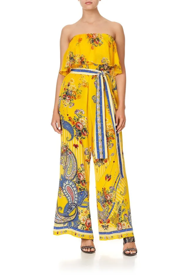 Women Playsuits and Jumpsuits Camilla Strapless Jumpsuit With Frill Own Muse
