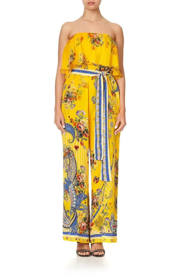 Women Playsuits and Jumpsuits Camilla Strapless Jumpsuit With Frill Own Muse