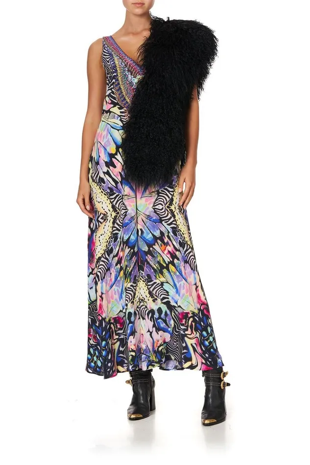 Women Playsuits and Jumpsuits Camilla V Neck Flared Jumpsuit Trance Temptation