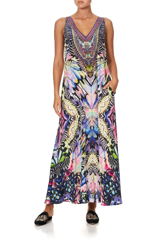 Women Playsuits and Jumpsuits Camilla V Neck Flared Jumpsuit Trance Temptation