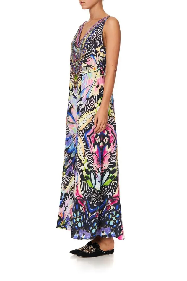 Women Playsuits and Jumpsuits Camilla V Neck Flared Jumpsuit Trance Temptation