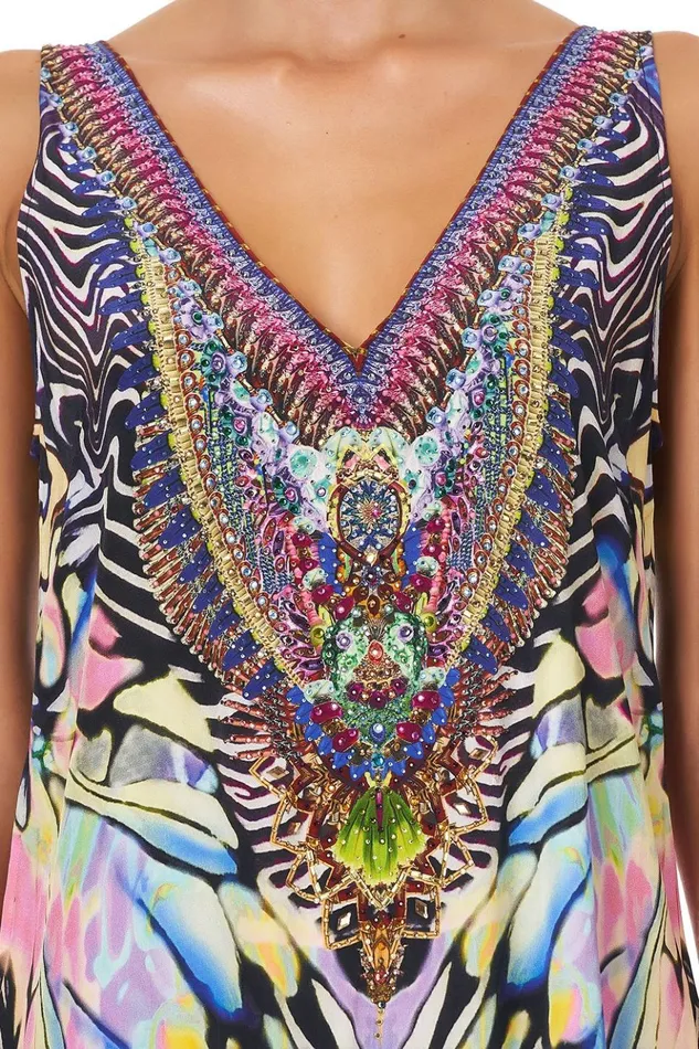 Women Playsuits and Jumpsuits Camilla V Neck Flared Jumpsuit Trance Temptation