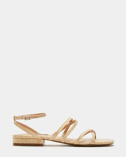 Women PLEASANT NATURAL RAFFIA Natural Raffia Steve Madden Sandals