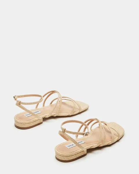 Women PLEASANT NATURAL RAFFIA Natural Raffia Steve Madden Sandals Women PLEASANT NATURAL RAFFIA Natural Raffia Steve Madden Sandals