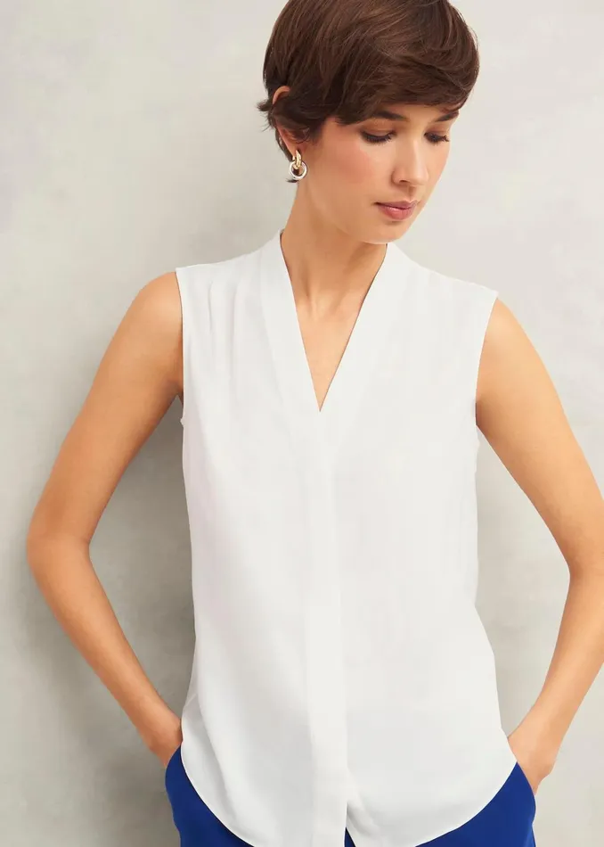 Women Poppy Blouse Ivory Hobbs Tops