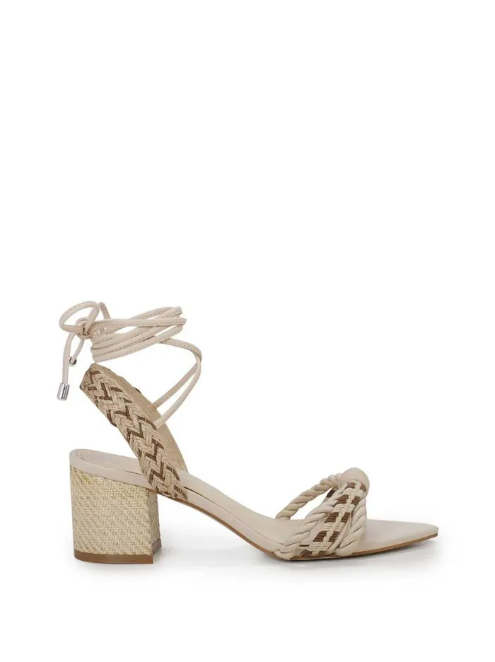 Women Prim Woven Block Heel Sandal In Cream Jessica Simpson Sandals