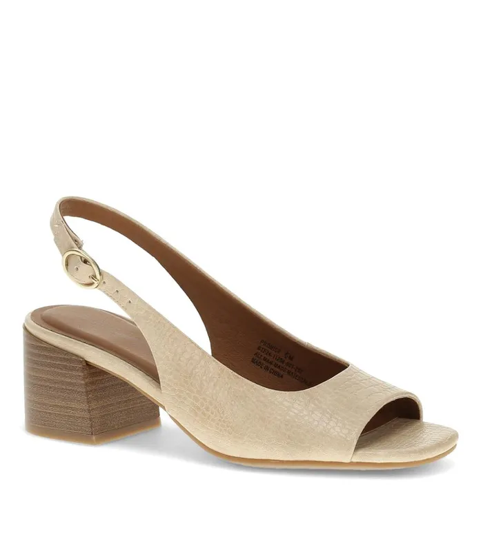 Women Promise Peep Toe Slingback Pump Buff Baretraps Dress Shoes