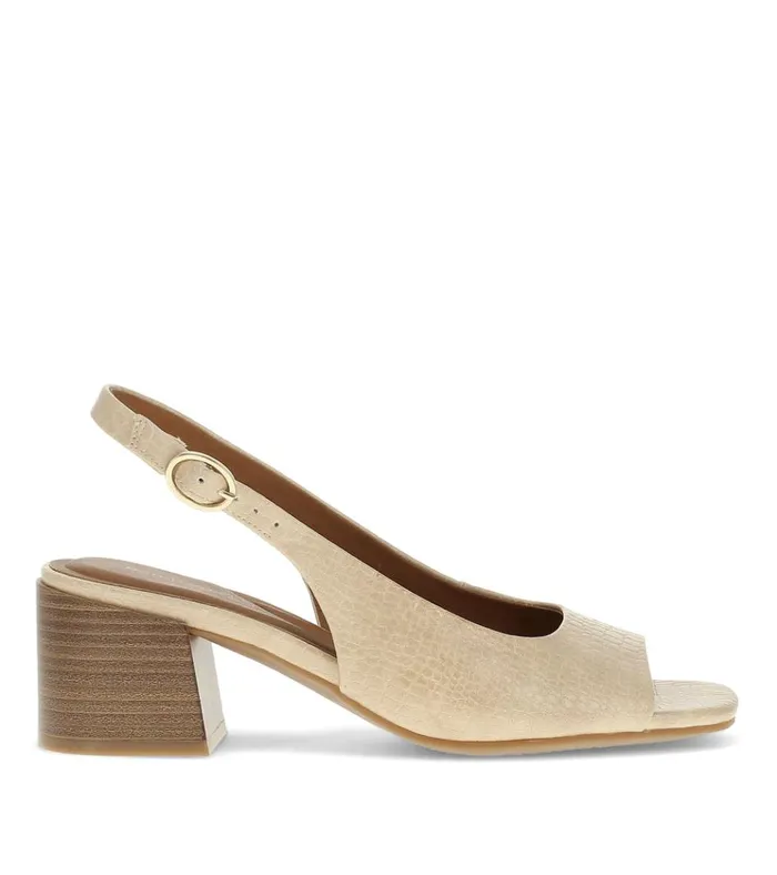 Women Promise Peep Toe Slingback Pump Buff Baretraps Dress Shoes