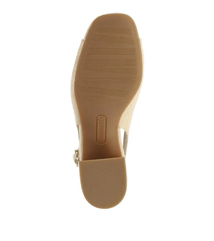 Women Promise Peep Toe Slingback Pump Buff Baretraps Dress Shoes
