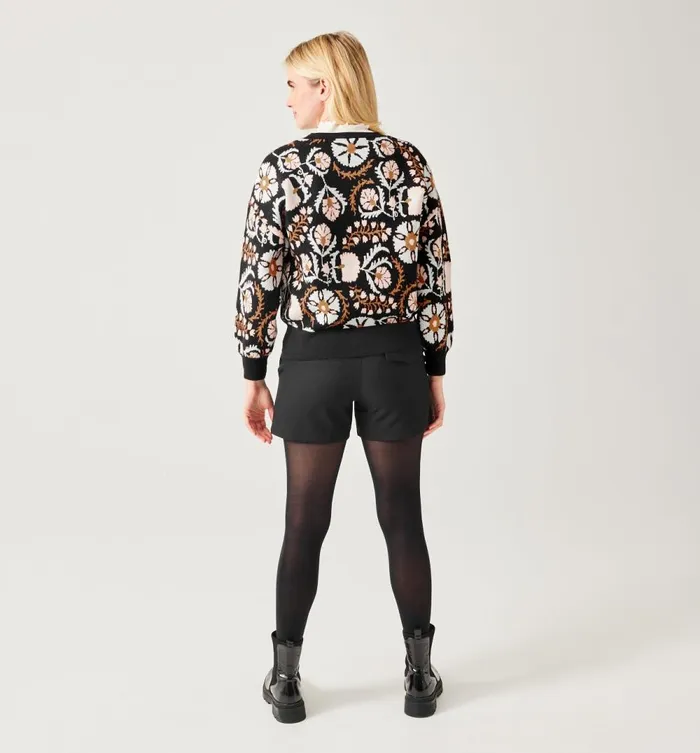 Women PromodDesign Jumper 8211 Navy Blue Print Promod Jumpers And Cardigans Women PromodDesign Jumper 8211 Navy Blue Print Promod Jumpers And Cardigans
