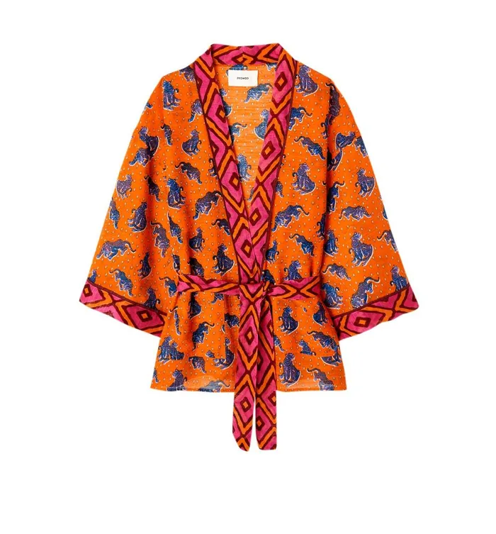 Women Promod Excusive Kimono 8211 Orange Print Promod Jackets Women Promod Excusive Kimono 8211 Orange Print Promod Jackets
