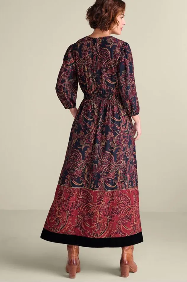 Women Quinn Maxi Dress Flowing Paisley Blackred Soft Surroundings Dresses Women Quinn Maxi Dress Flowing Paisley Blackred Soft Surroundings Dresses
