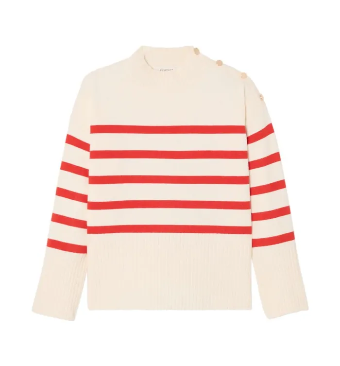 Women Raised Neckline Sailor Jumper 8211 Red Stripes Promod Jumpers And Cardigans Women Raised Neckline Sailor Jumper 8211 Red Stripes Promod Jumpers And Cardigans