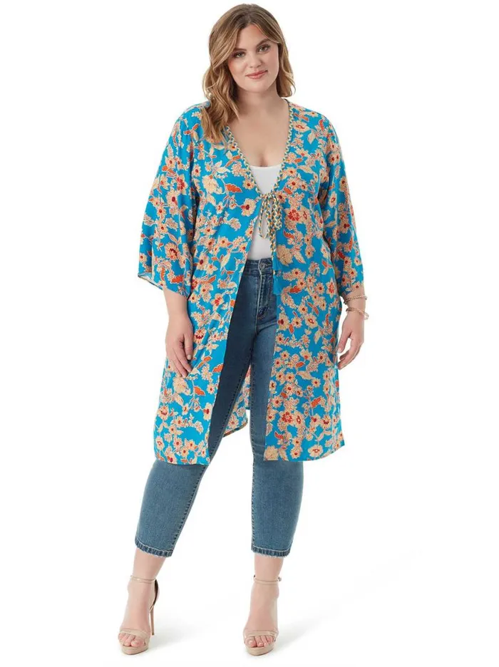 Women Rami Kimono In Southern Beatuies Jessica Simpson Jackets Blazers and Kimonos