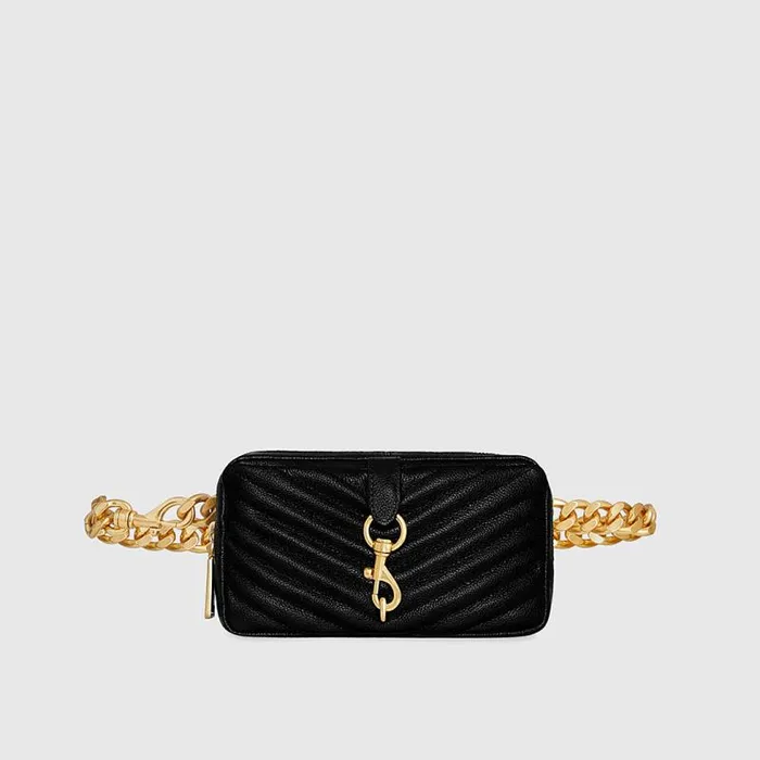 Women Rebecca Minkoff Belt Bags Edie Belt Bag Blackantique Brass Women Rebecca Minkoff Belt Bags Edie Belt Bag Blackantique Brass