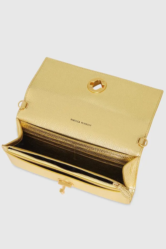 Women Rebecca Minkoff Clutches G Wallet Crossbody Gold Women Rebecca Minkoff Clutches G Wallet Crossbody Gold