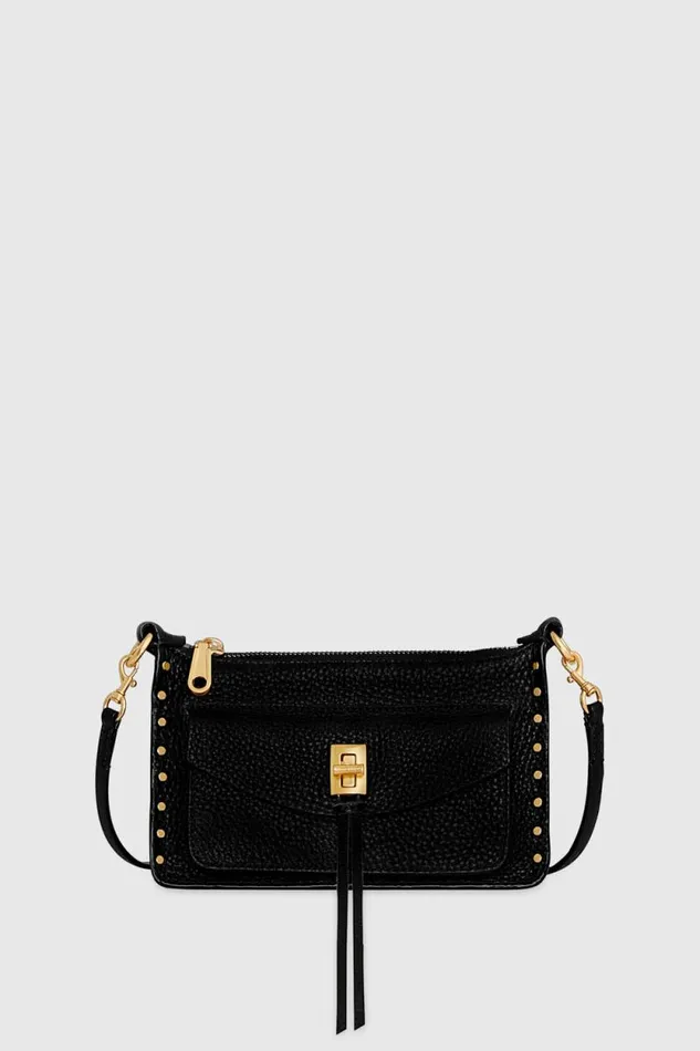 Women Rebecca Minkoff Crossbody Bags Darren Mini Top Zip Crossbody Black