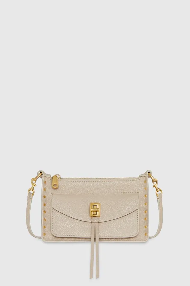 Women Rebecca Minkoff Crossbody Bags Darren Mini Top Zip Crossbody Stone