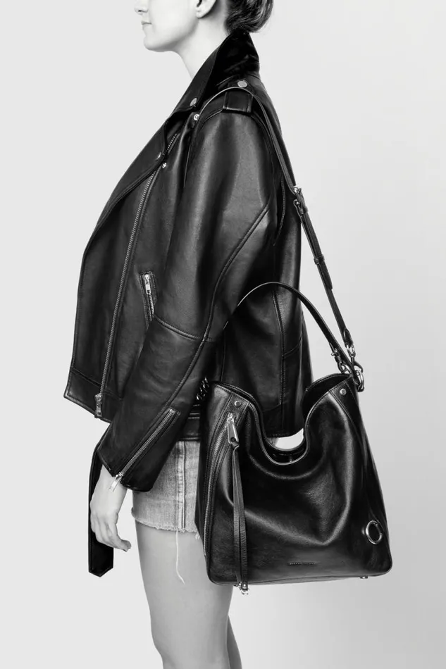 Women Rebecca Minkoff Hobo Bags MAB Hobo Blackblack Shellac Women Rebecca Minkoff Hobo Bags MAB Hobo Blackblack Shellac