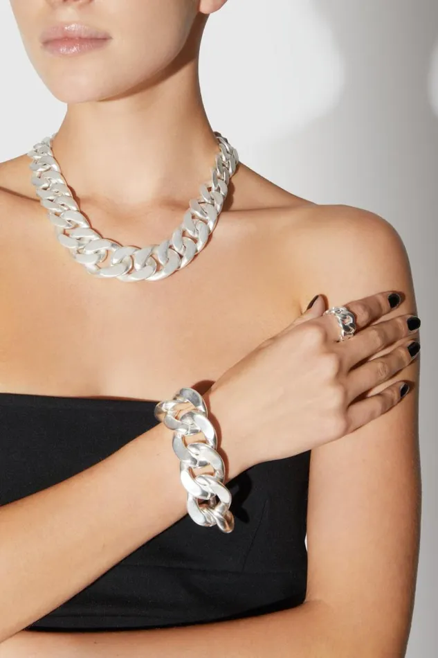 Women Rebecca Minkoff Jewelry Chunky Chain Ring Silver Women Rebecca Minkoff Jewelry Chunky Chain Ring Silver