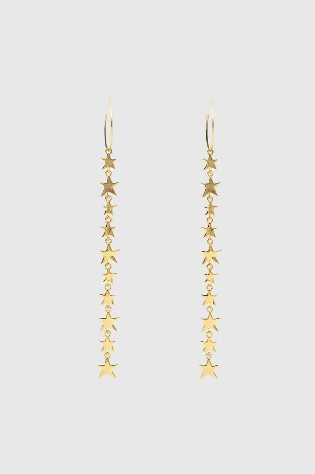 Women Rebecca Minkoff Jewelry Linear Star Hoop Earring