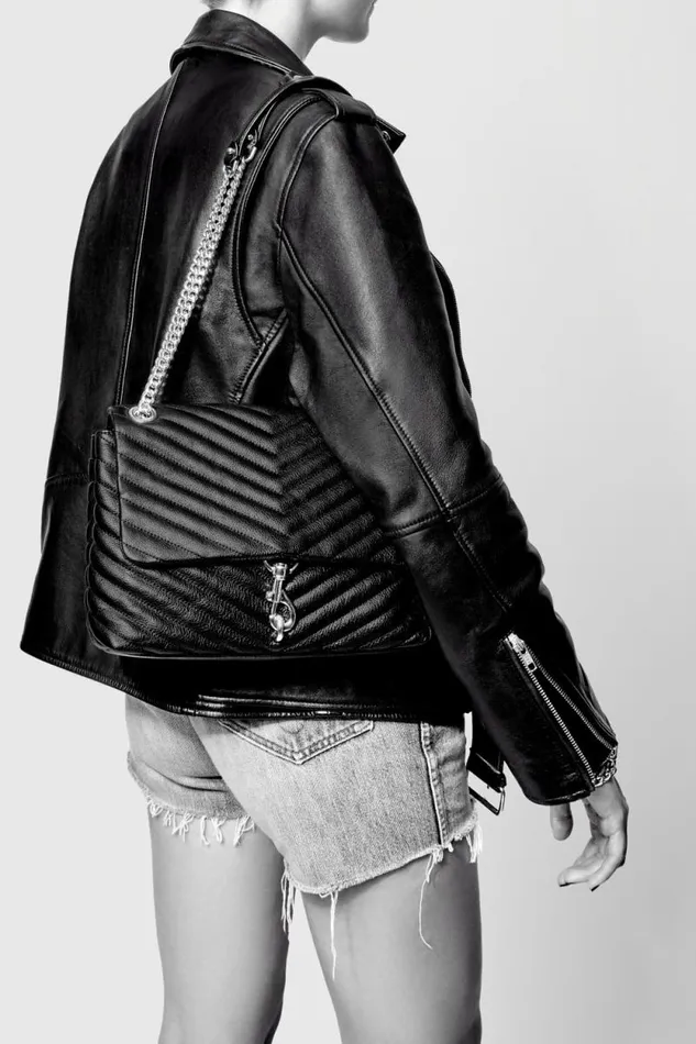 Women Rebecca Minkoff Shoulder Bags Edie Flap Shoulder Bag Blacklight Gold Women Rebecca Minkoff Shoulder Bags Edie Flap Shoulder Bag Blacklight Gold