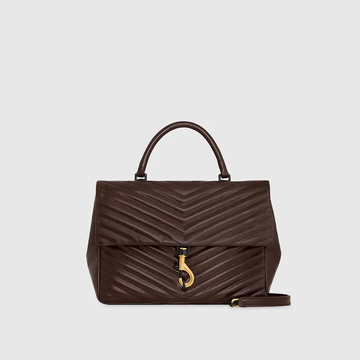 Women Rebecca Minkoff Top Handle Bags Edie Large Top Handle Shoulder Brandy Women Rebecca Minkoff Top Handle Bags Edie Large Top Handle Shoulder Brandy