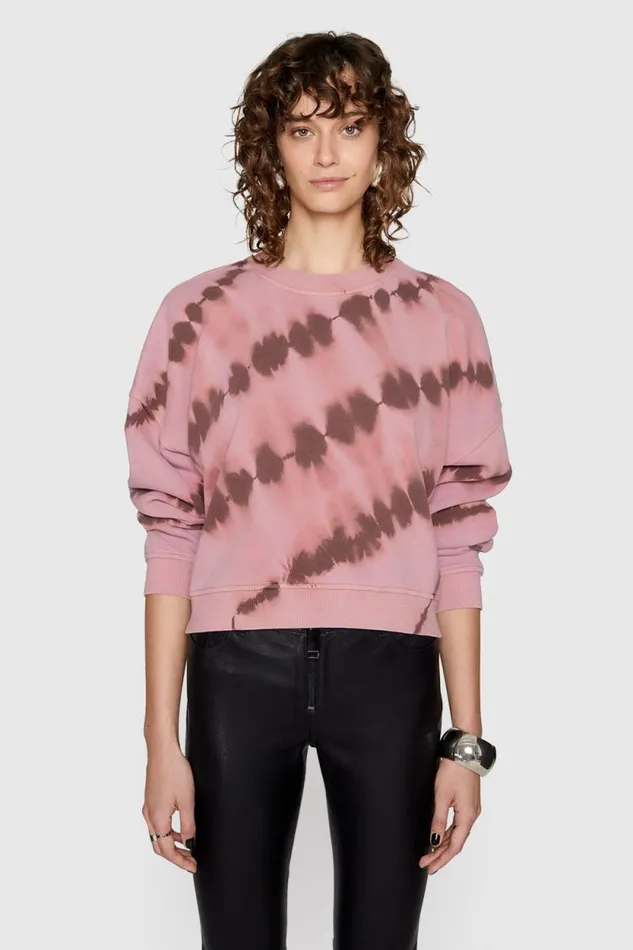 Women Rebecca Minkoff Tops Mina Sweatshirt Ash Rose Tie Dye