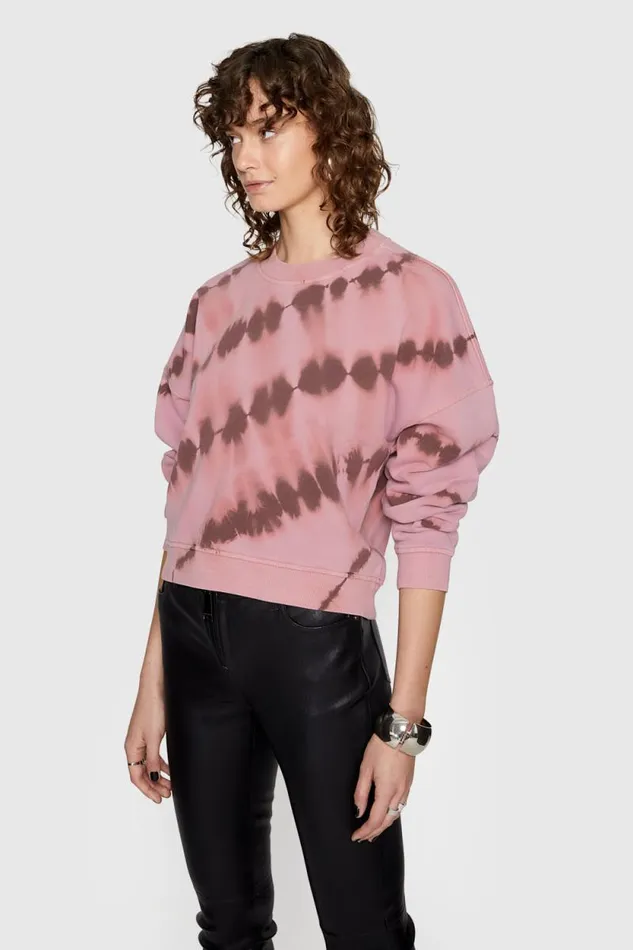 Women Rebecca Minkoff Tops Mina Sweatshirt Ash Rose Tie Dye Women Rebecca Minkoff Tops Mina Sweatshirt Ash Rose Tie Dye