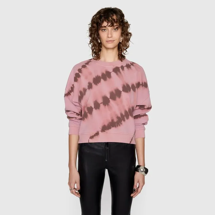 Women Rebecca Minkoff Tops Mina Sweatshirt Ash Rose Tie Dye Women Rebecca Minkoff Tops Mina Sweatshirt Ash Rose Tie Dye