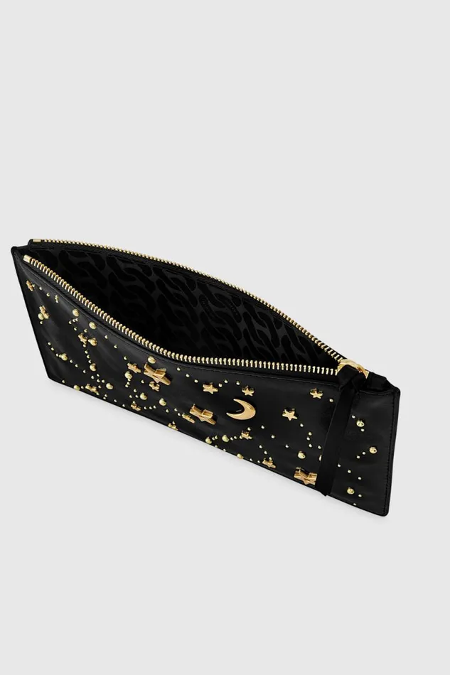 Women Rebecca Minkoff Wallets Large Celestial Studded Pouch Black Women Rebecca Minkoff Wallets Large Celestial Studded Pouch Black