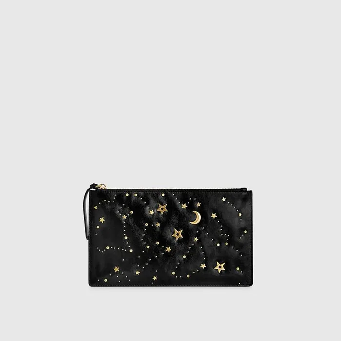 Women Rebecca Minkoff Wallets Large Celestial Studded Pouch Black Women Rebecca Minkoff Wallets Large Celestial Studded Pouch Black