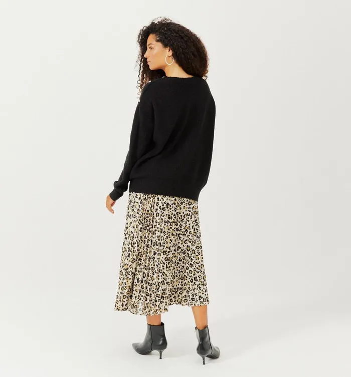 Women Ribbed Oversized Jumper 8211 Black Promod Jumpers And Cardigans Women Ribbed Oversized Jumper 8211 Black Promod Jumpers And Cardigans