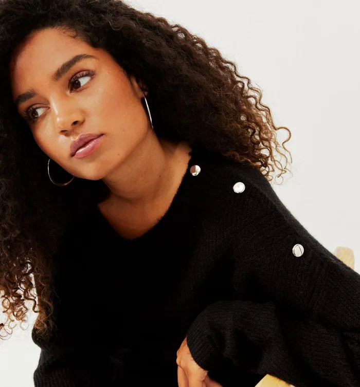 Women Ribbed Oversized Jumper 8211 Black Promod Jumpers And Cardigans Women Ribbed Oversized Jumper 8211 Black Promod Jumpers And Cardigans