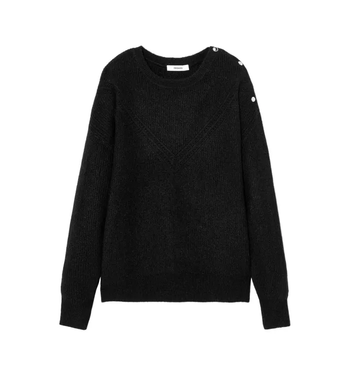 Women Ribbed Oversized Jumper 8211 Black Promod Jumpers And Cardigans Women Ribbed Oversized Jumper 8211 Black Promod Jumpers And Cardigans
