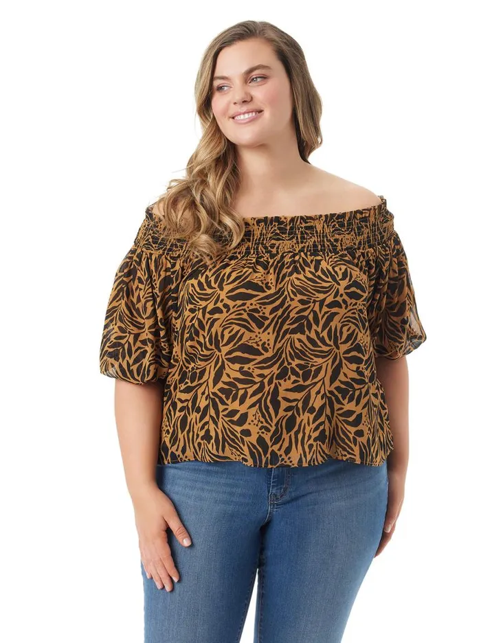 Women Rosiya Off Shoulder Top In Zebra Floral Jessica Simpson Sets