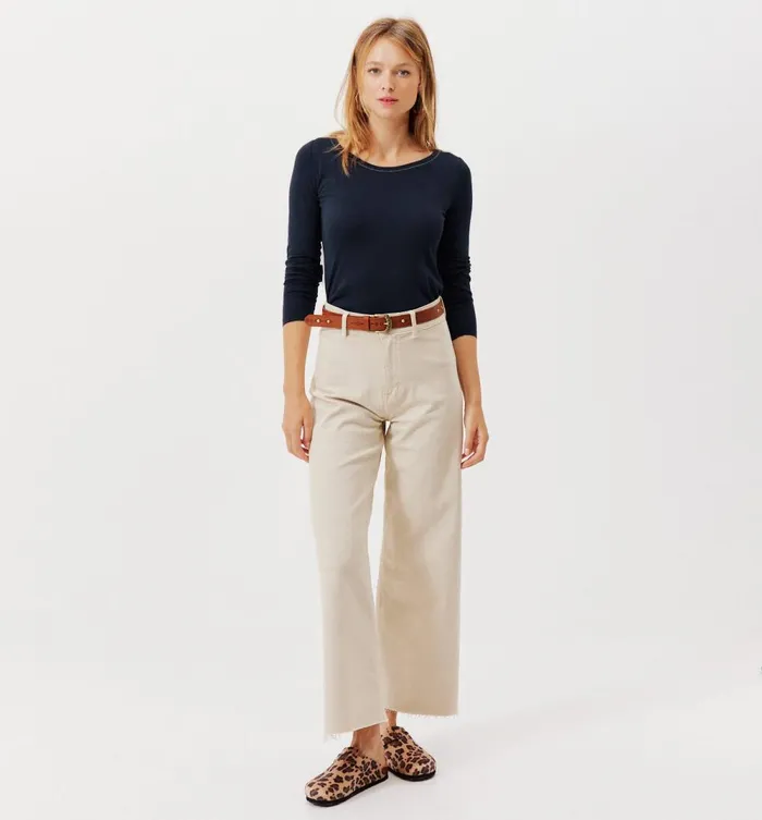 Women RoundNeck Top 8211 Navy Blue Promod Tops Women RoundNeck Top 8211 Navy Blue Promod Tops