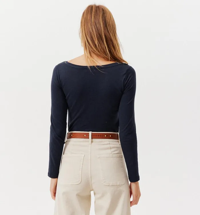 Women RoundNeck Top 8211 Navy Blue Promod Tops Women RoundNeck Top 8211 Navy Blue Promod Tops