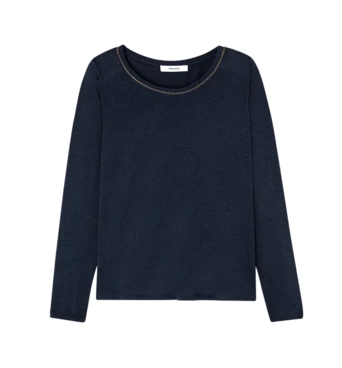 Women RoundNeck Top 8211 Navy Blue Promod Tops Women RoundNeck Top 8211 Navy Blue Promod Tops