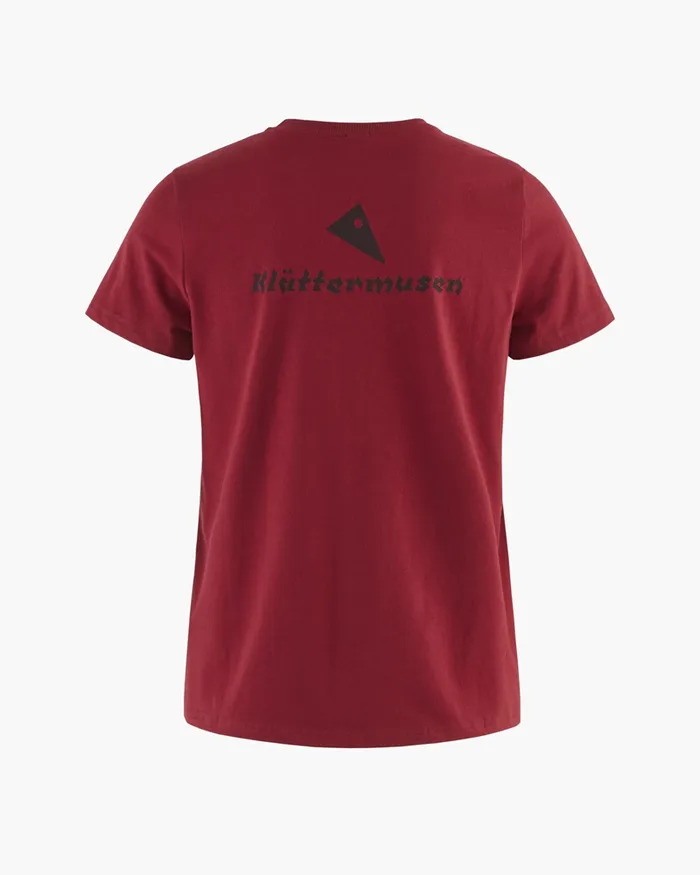 Women Runa Statement Legacy Short Sleeve Tee Burnt Russet Klttermusen TShirts