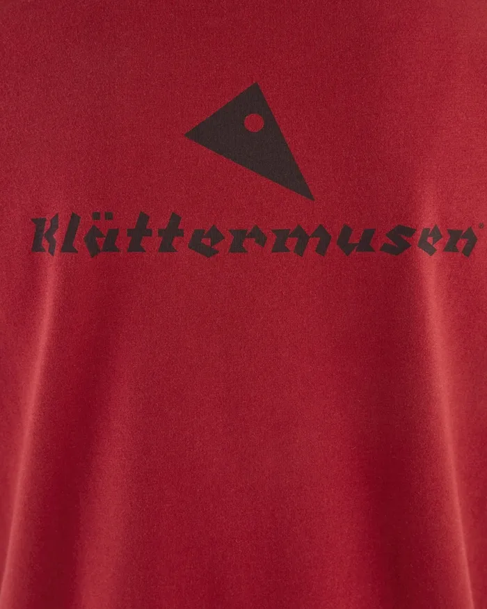 Women Runa Statement Legacy Short Sleeve Tee Burnt Russet Klttermusen TShirts