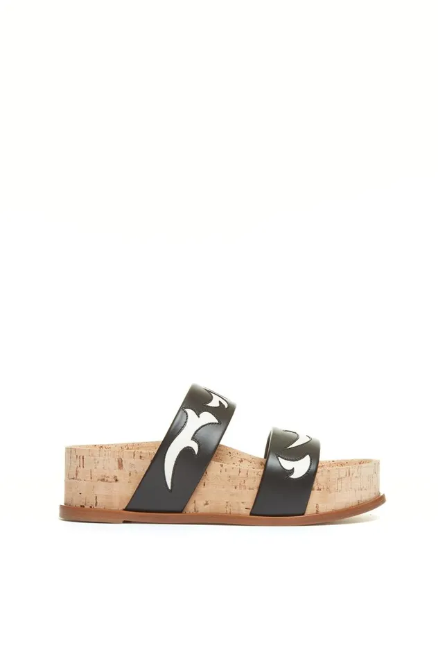 Women Sandals Gabriela Hearst Flame Striker Sandal In Black Leather